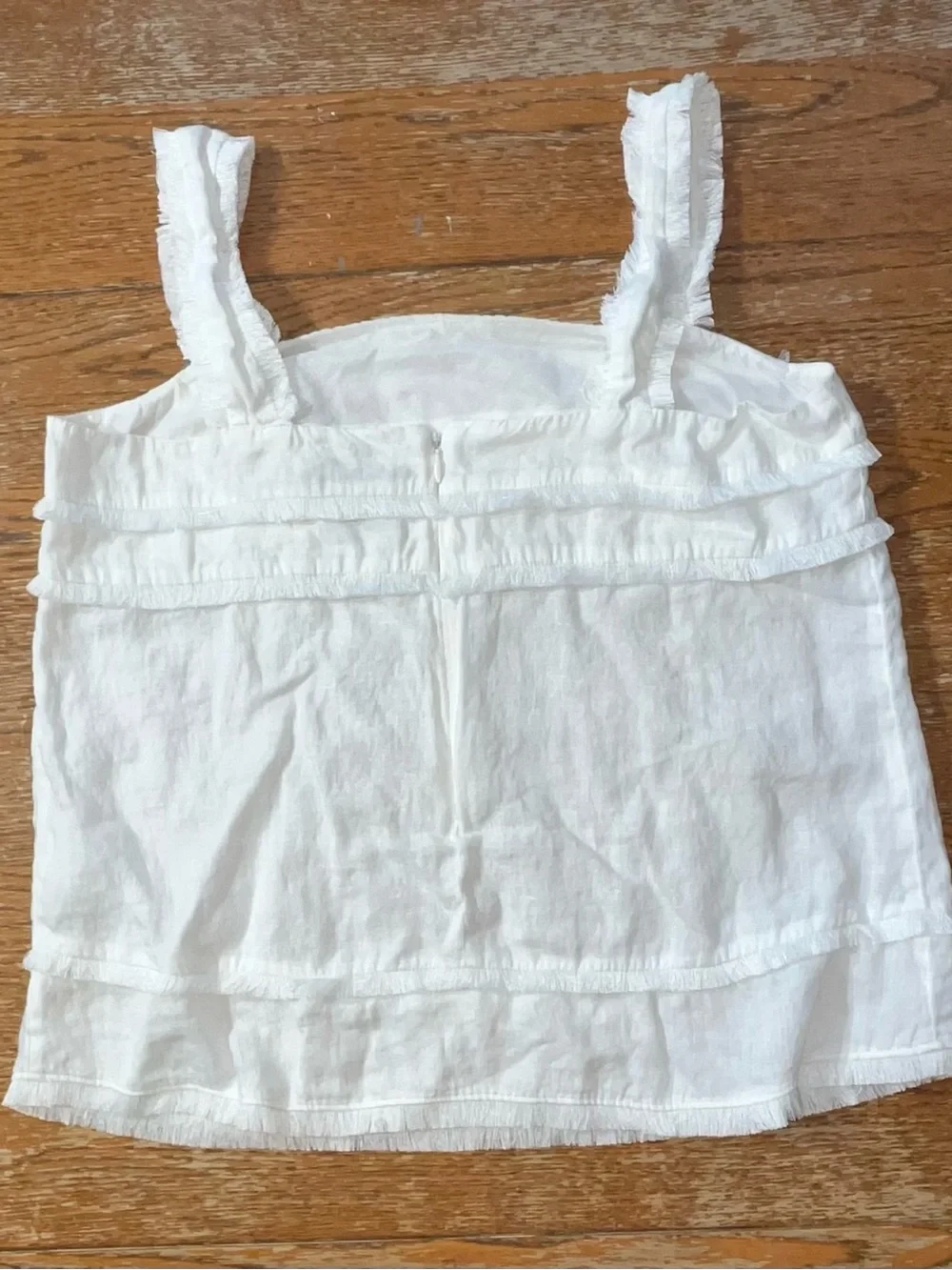 J. Crew Linen White Tank Size 6 - Picture 2 of 7
